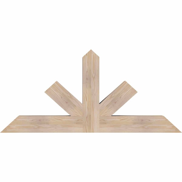 Ekena Millwork Saratoga Smooth Timber Gable Bracket, Douglas Fir, 60"W x 27"H x 5 1/2"D x 5 1/2"F, 11/12 Pitch GBW060X27X0606SAR00SDF - main